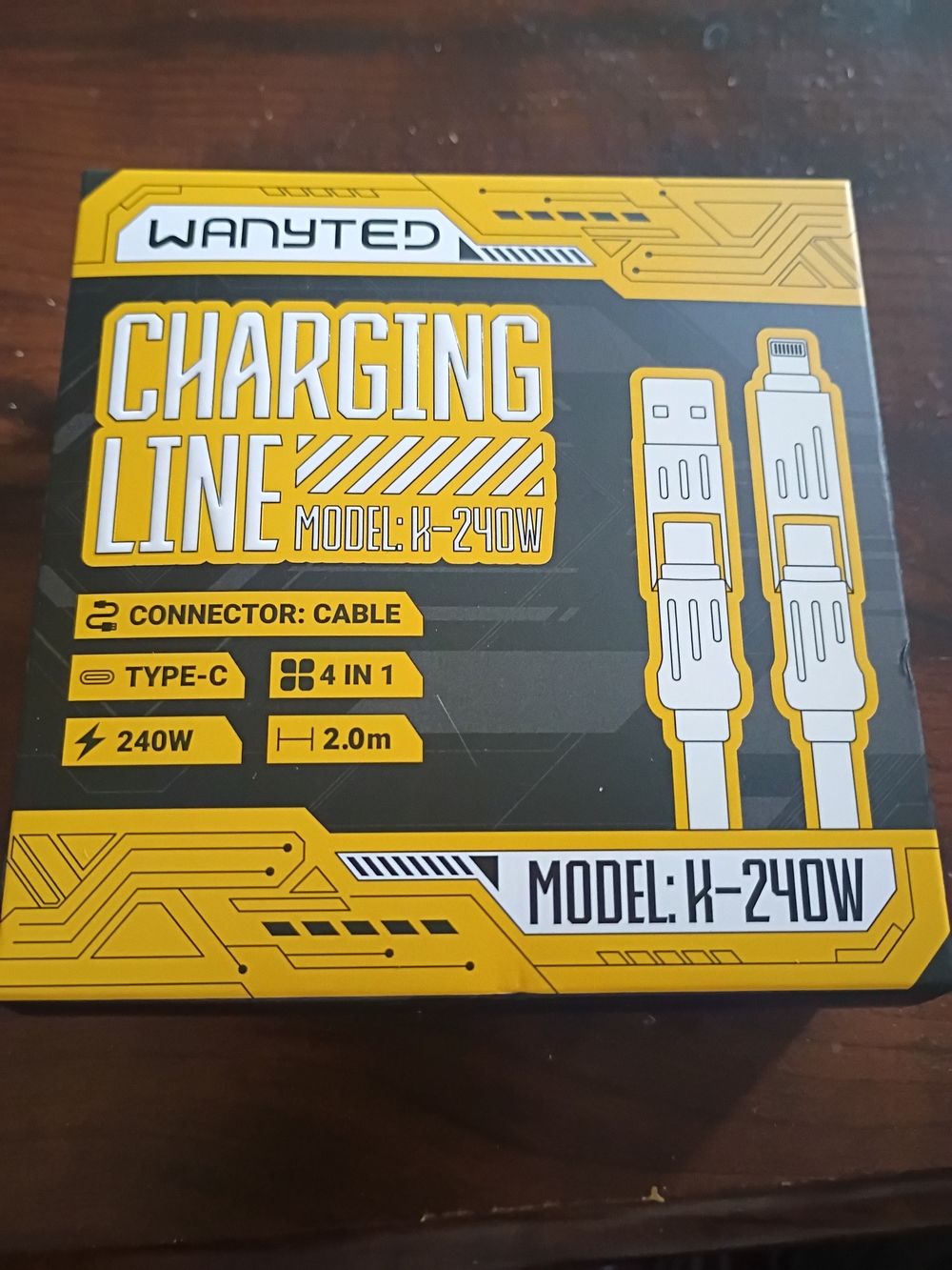 Wanyted Charging Line Cable - Yellow & Black